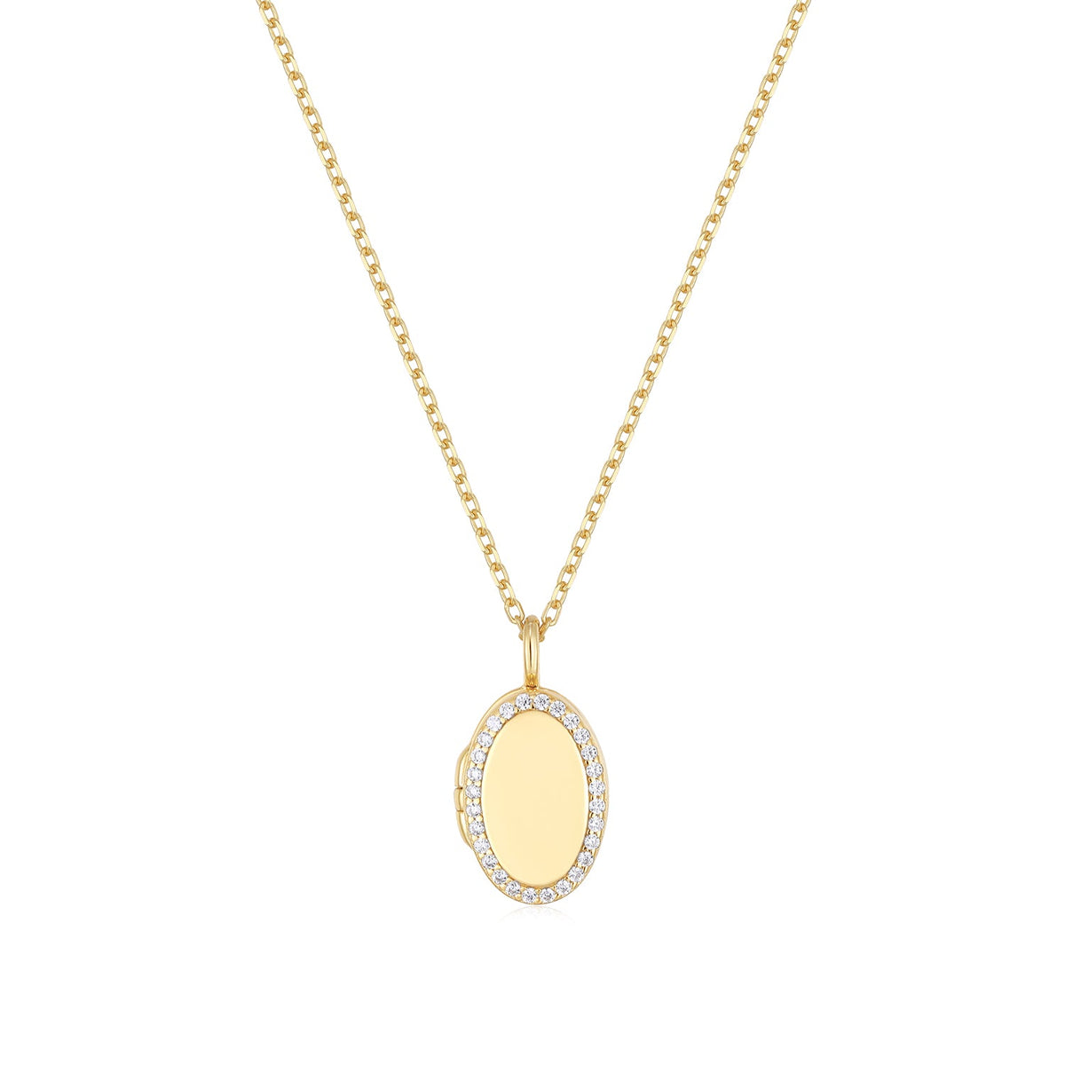 Cybele | Persimmon Necklace | White CZ | 14K Gold Plated 925 Silver
