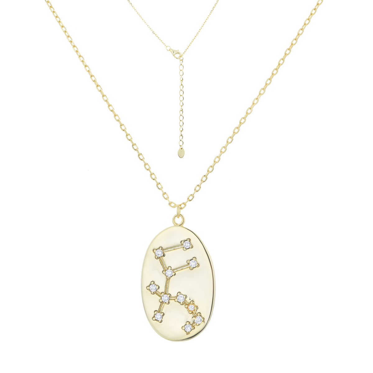 AQUARIUS - ΥΔΡΟΧΟΟΣ Pendant | White CZ | 18K Gold Plated 925 Silver