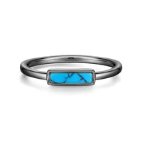 Mellonia | Yucca Ring | Turquoise | Black Rhodium Plated 925 Silver