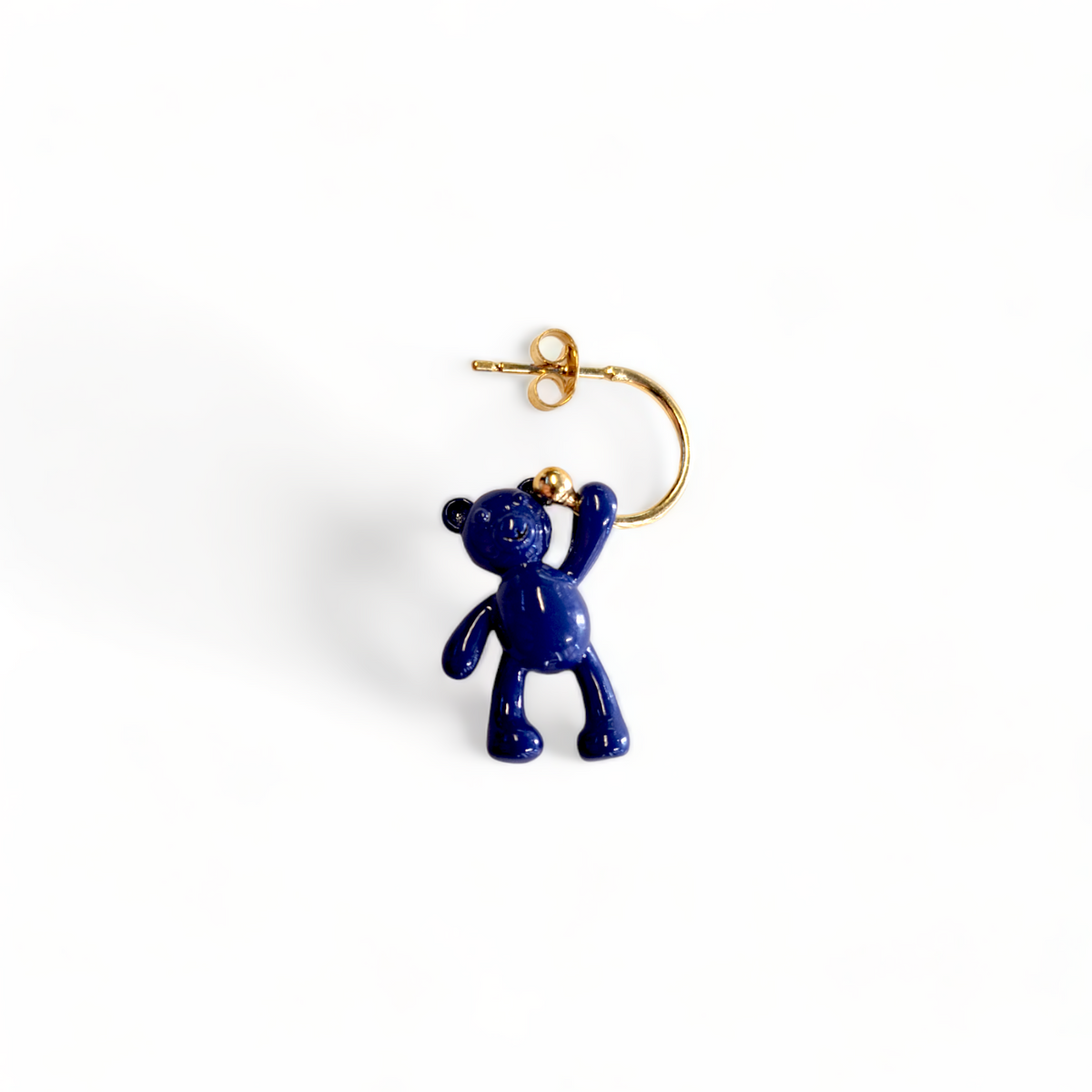 Signature | Cool Kids | Blue Bear Earring | GPS 925 &amp; Brass