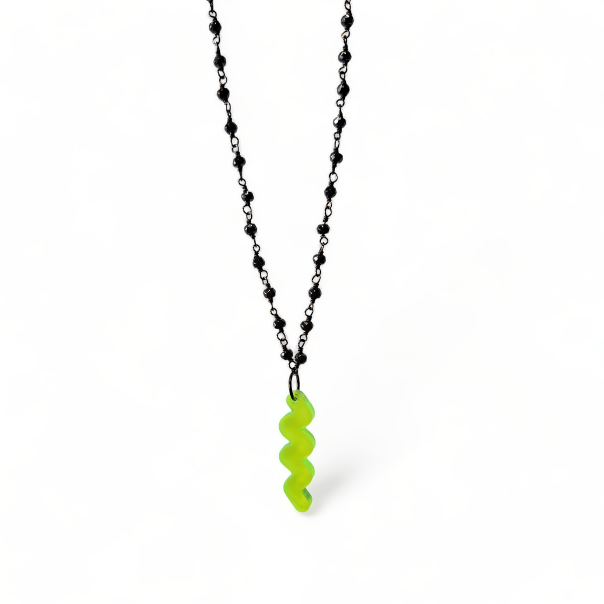 Signature | Cool Kids | Yellow Wave Plexi Necklace | Hematite | BRPS 925