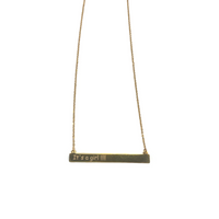 Vernus | I'ts a Girl Necklace | Gold Plated 925 Silver