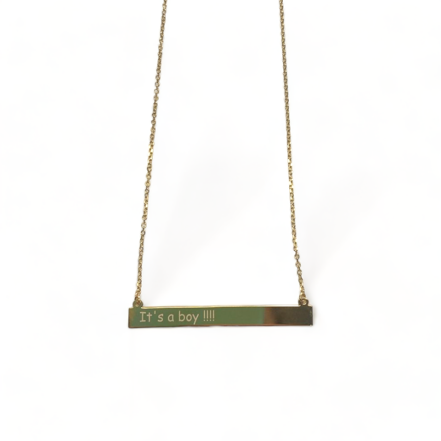 Vernus | I&#39;ts a Boy Necklace | Gold Plated 925 Silver