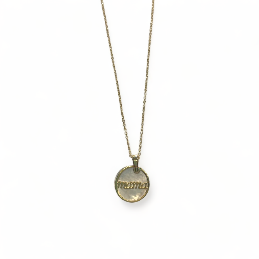 Vernus | Mama II Necklace | Mother of Pearl | Gold Plated 925 Silver