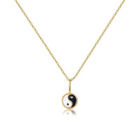 Happy Kids II | Lemon Necklace | Black Enamel / White Enamel | 14K Gold Plated 925 Silver