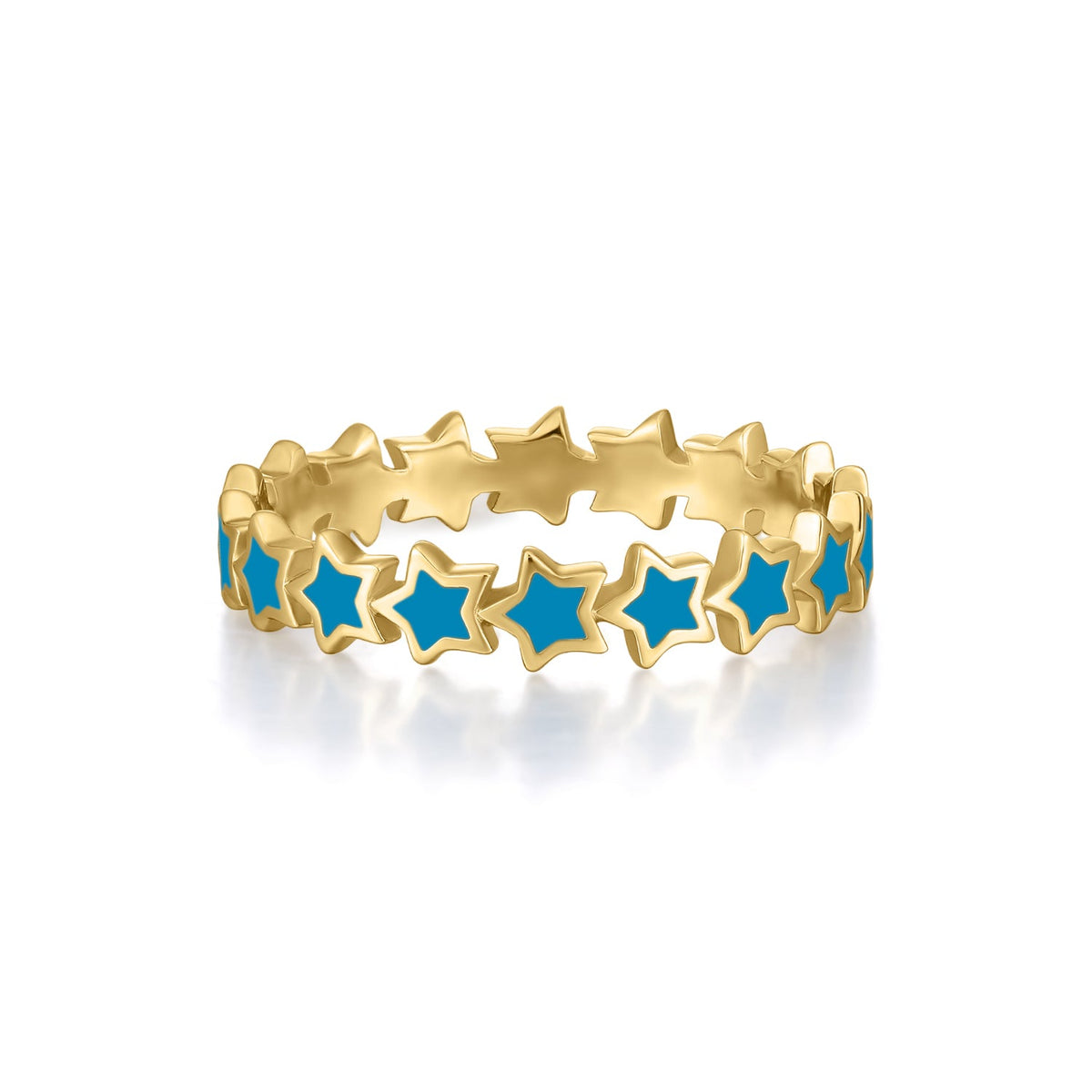 Happy Kids II | Loquat Ring | Blue Enamel | 14K Gold Plated 925 Silver