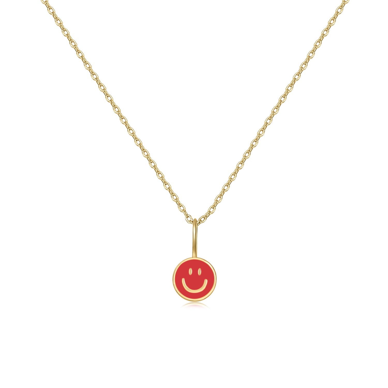 Happy Kids II | Lychee Necklace | Red Enamel | 14K Gold Plated 925 Silver