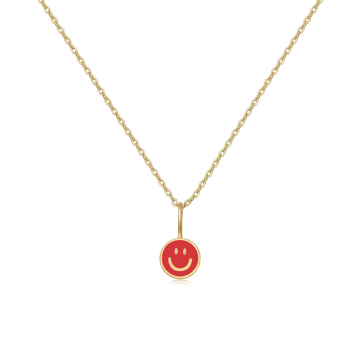 Happy Kids II | Lychee Necklace | Red Enamel | 14K Gold Plated 925 Silver