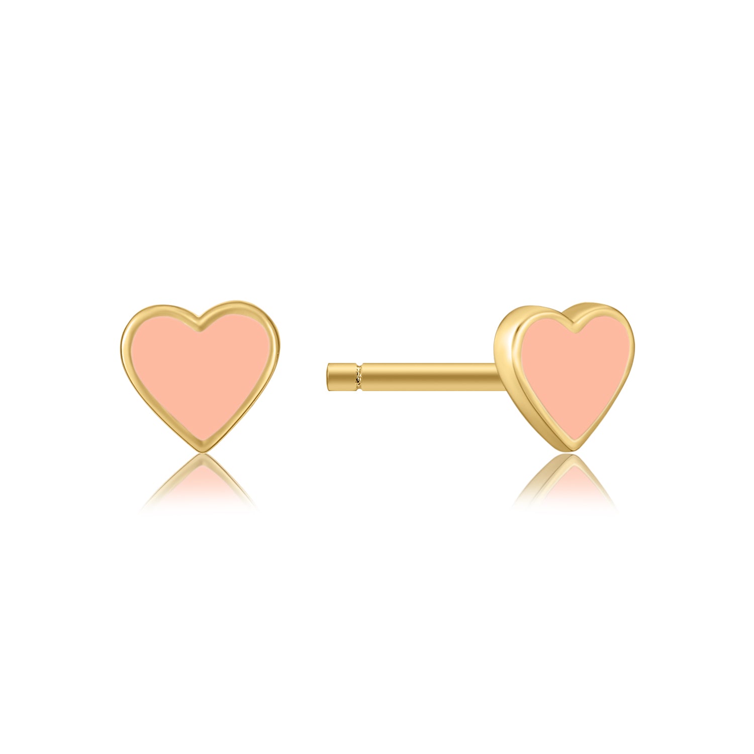 Happy Kids II | Mango Single Earring | Peach Enamel | 14K Gold Plated 925 Silver