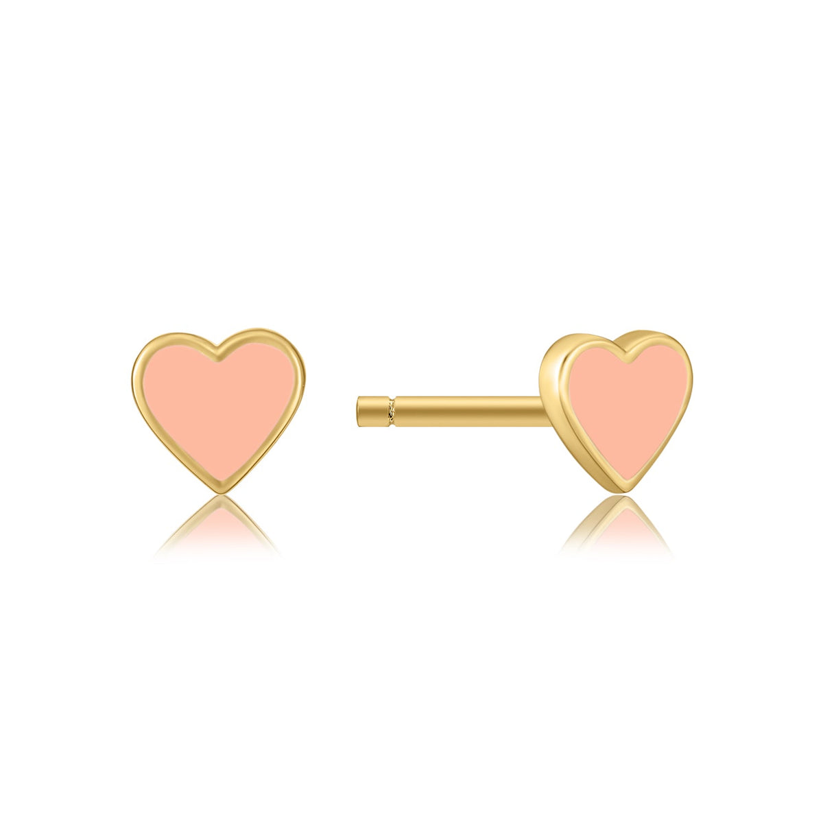 Happy Kids II | Mango Single Earring | Peach Enamel | 14K Gold Plated 925 Silver