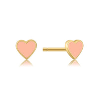 Happy Kids II | Mango Single Earring | Peach Enamel | 14K Gold Plated 925 Silver