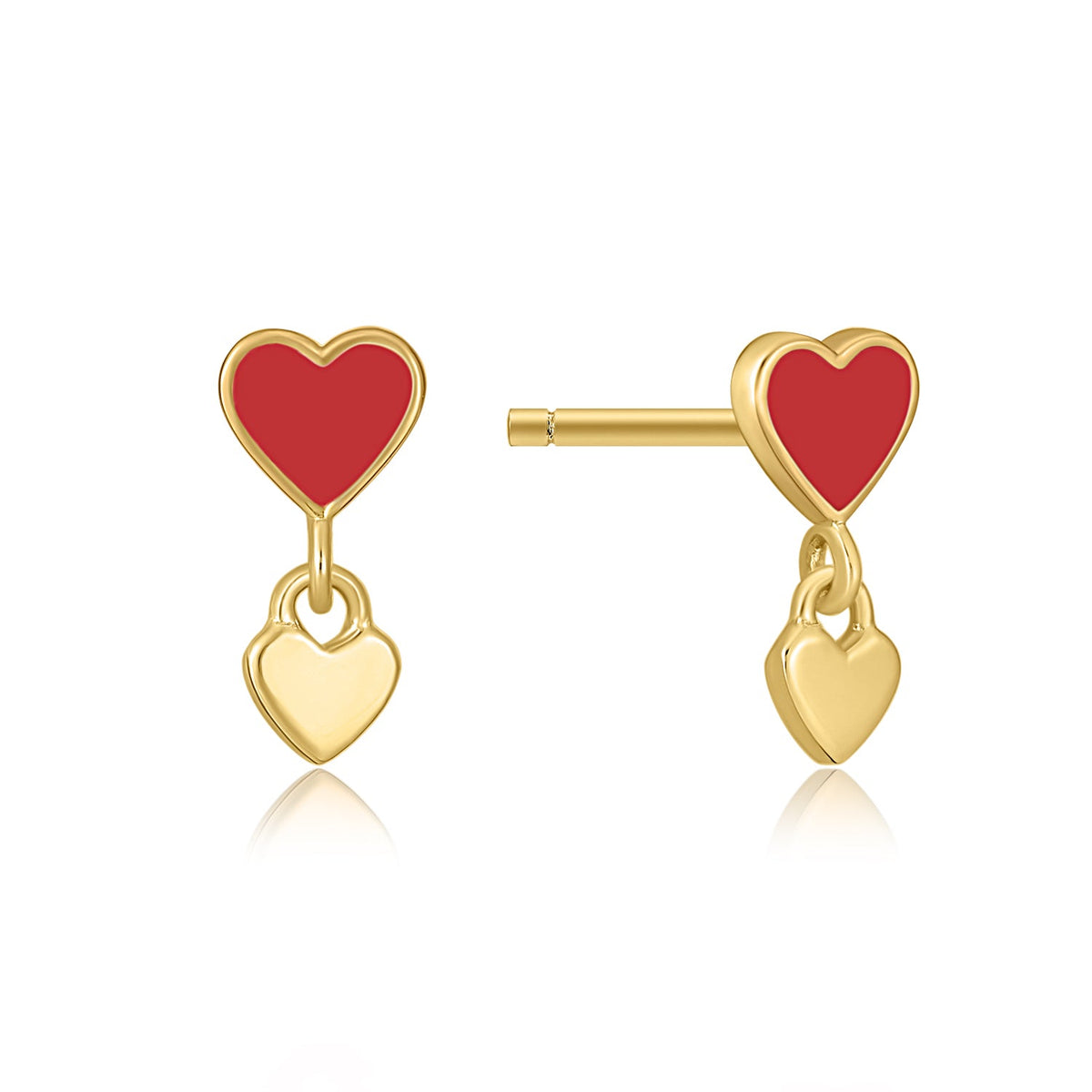 Happy Kids II | Marionberry Single Earring | Red Enamel | 14K Gold Plated 925 Silver