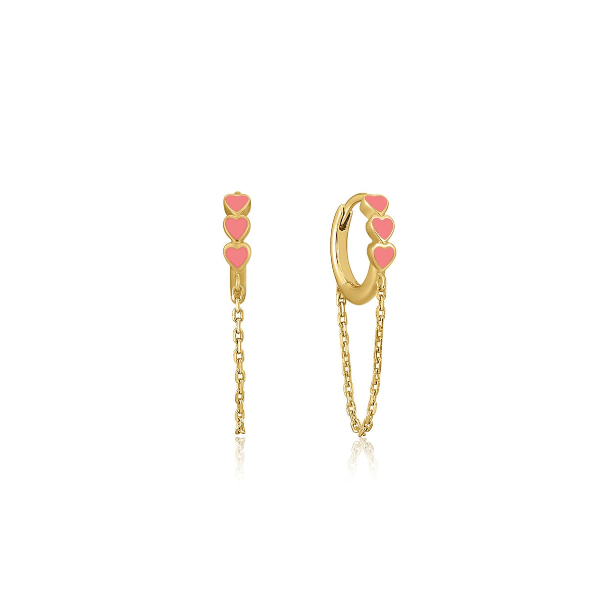 Happy Kids II | Pawpaw Single Earring | Rose Red Enamel | 14K Gold Plated 925 Silver