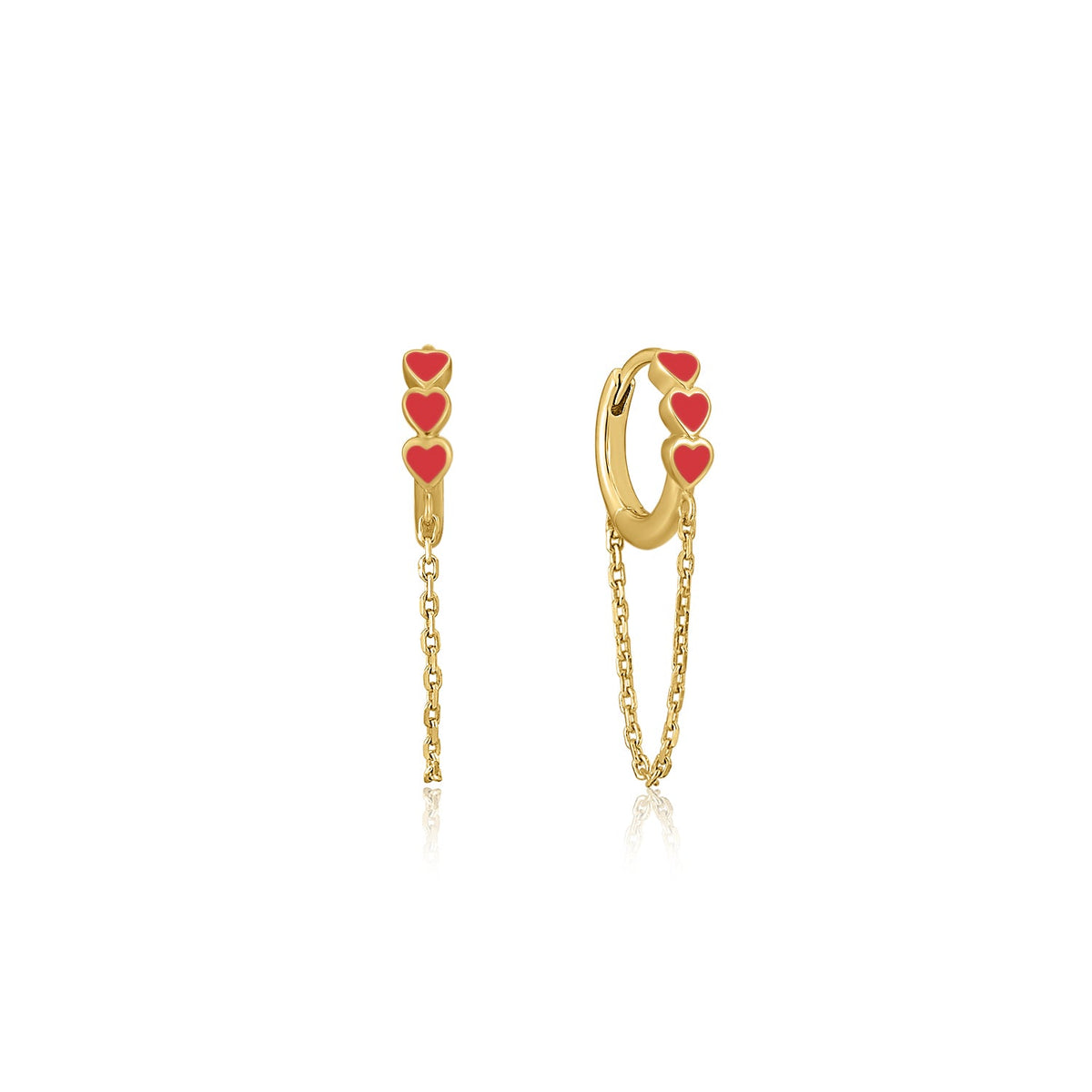 Happy Kids II | Pawpaw Single Earring | Red Enamel | 14K Gold Plated 925 Silver