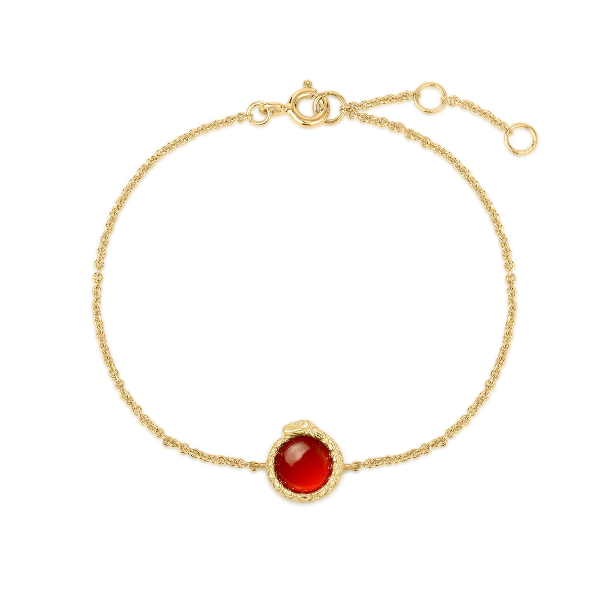 Cybele | Peach Bracelet | Red Agate | 14K Gold Plated 925 Silver
