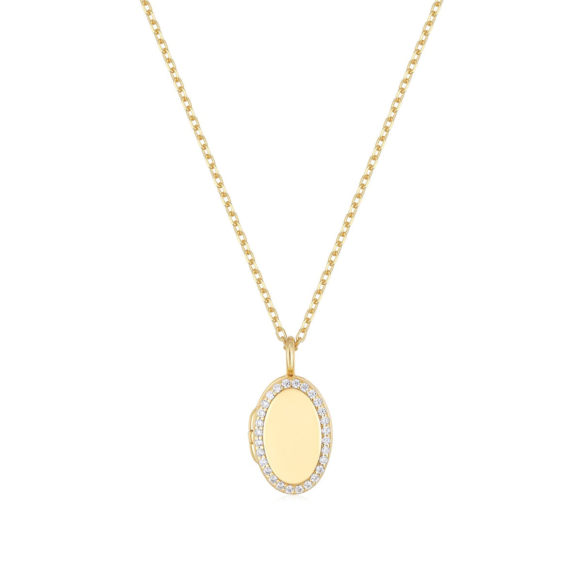 Cybele | Persimmon Necklace | White CZ | 14K Gold Plated 925 Silver