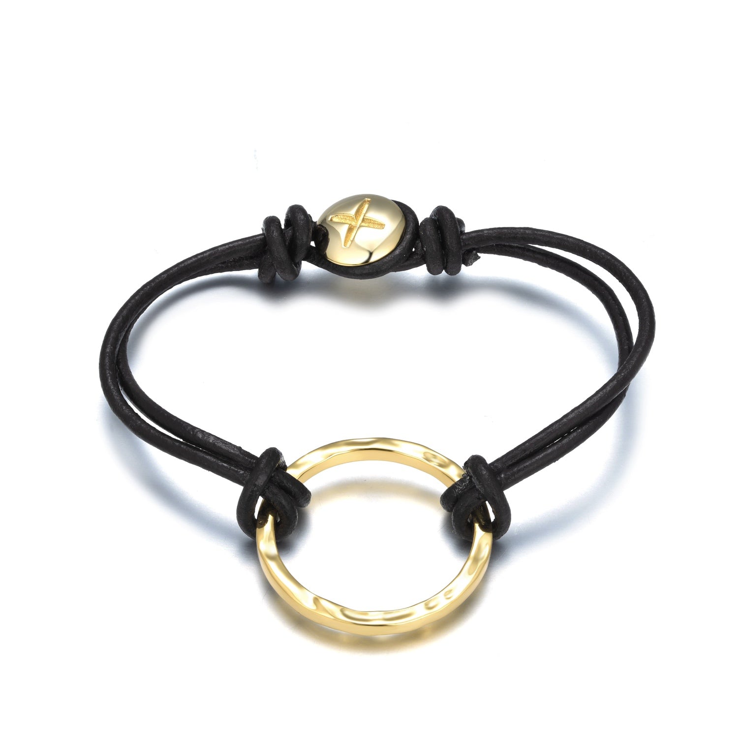 AEON II | Austin Bracelet | Brown Cord & 18K Gold Plated 925 Silver