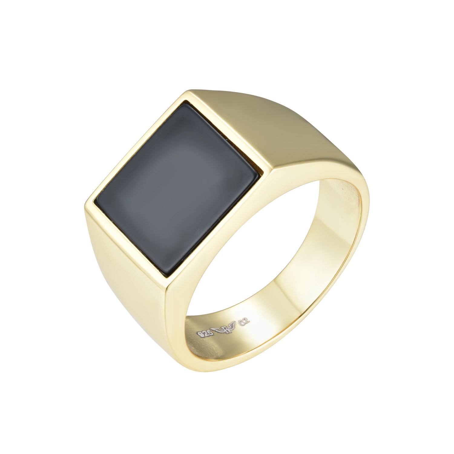 AEON II | Colombus Ring | Black Onyx & 18K Gold Plated 925 Silver
