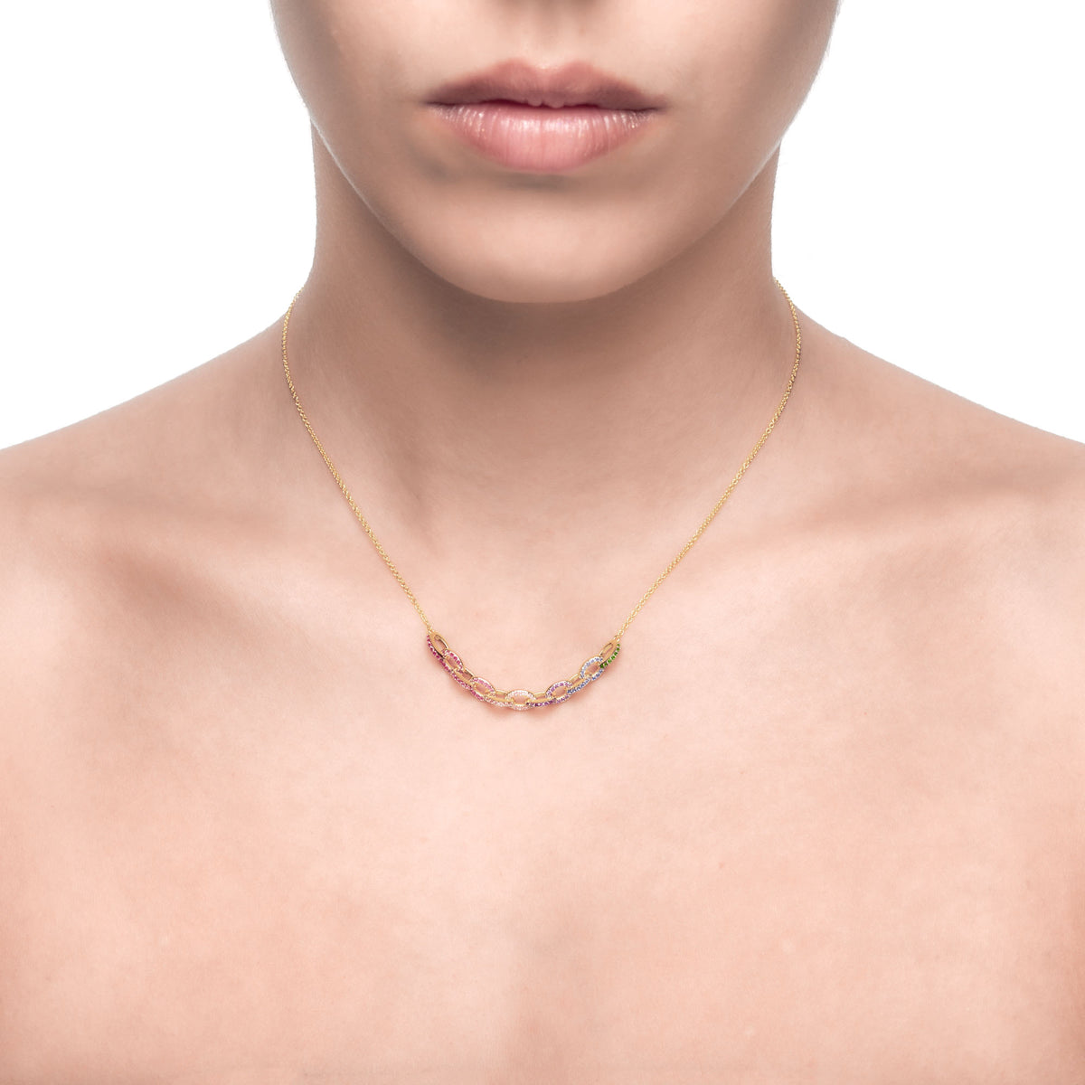Egeria | Orchid Necklace | Multicolour | 14K Gold Plated 925 Silver