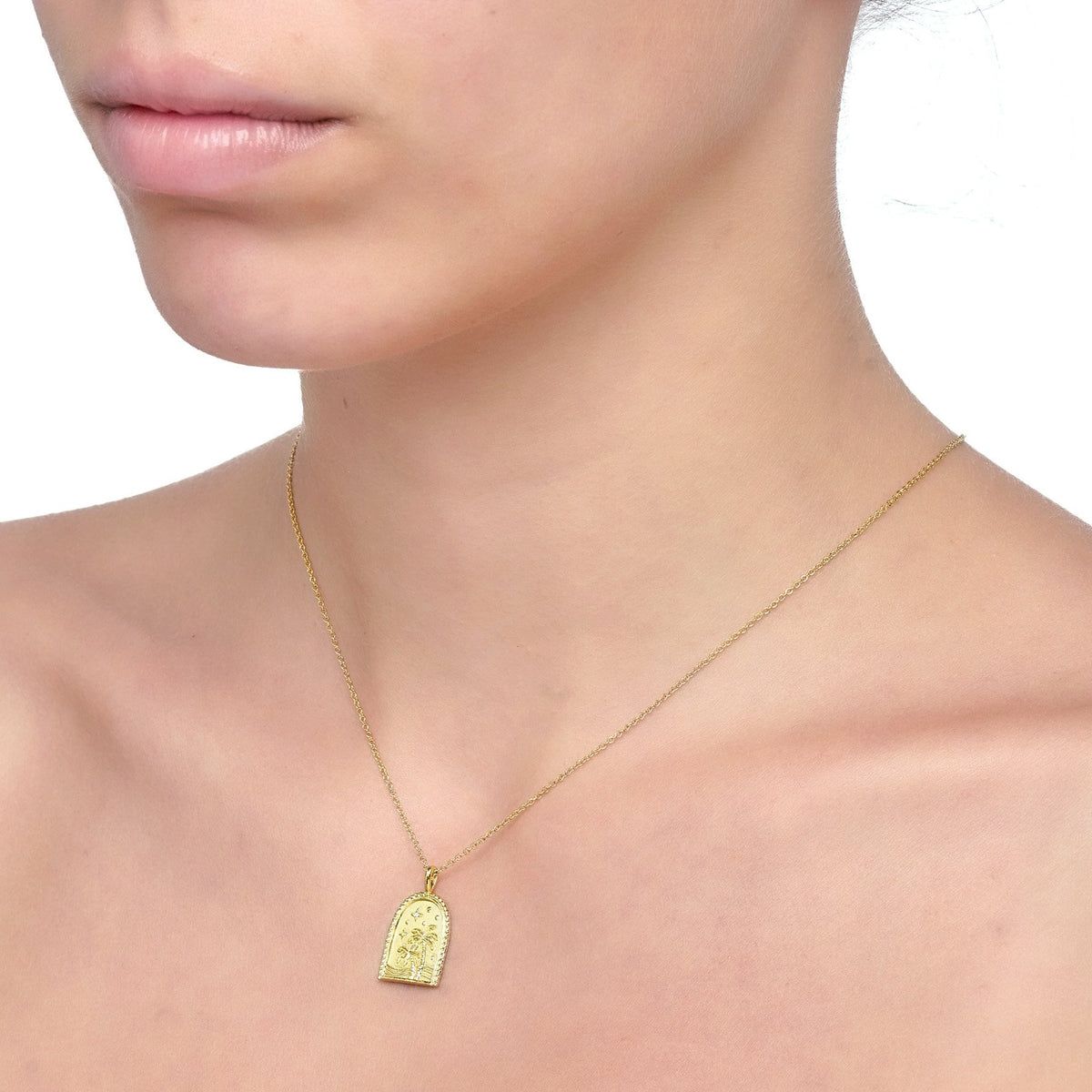 Levana | Hera Necklace | White CZ | 925 Silver | 14K Gold Plated