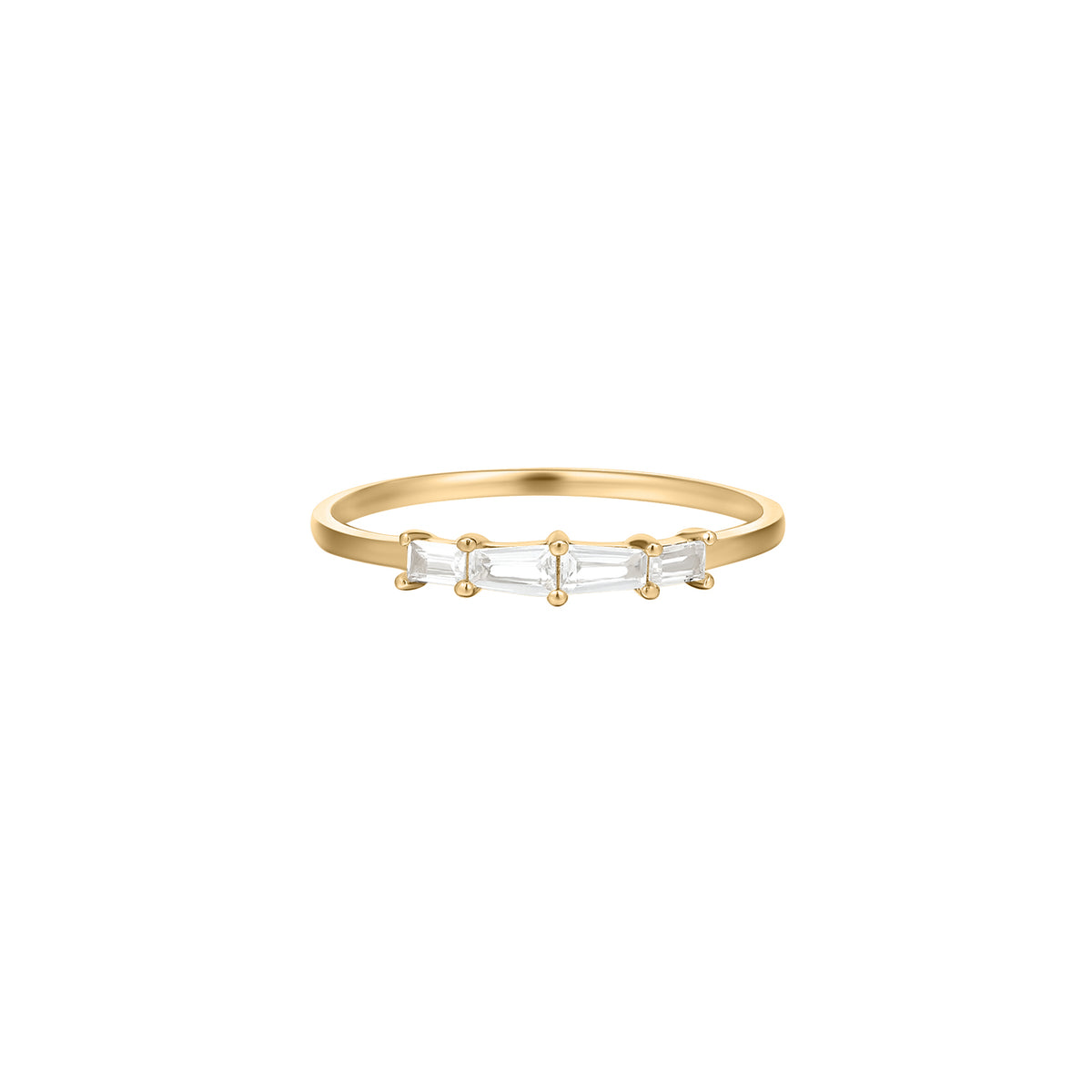 Abundantia | Canary Wharf Ring | White Topaz | 14K Gold