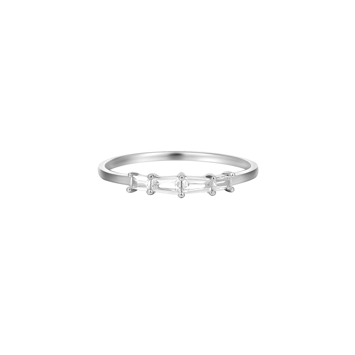 Abundantia | Canary Wharf Ring | White Topaz | 14K White Gold