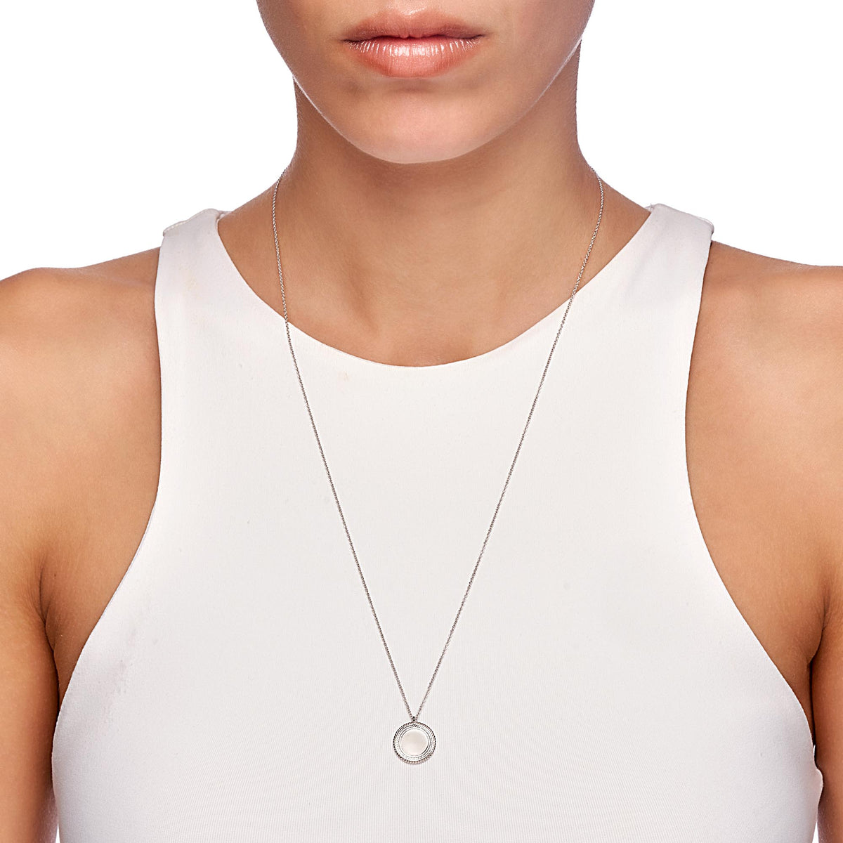 Poena | St. Helens Necklace | White Rhodium Plated 925 Silver