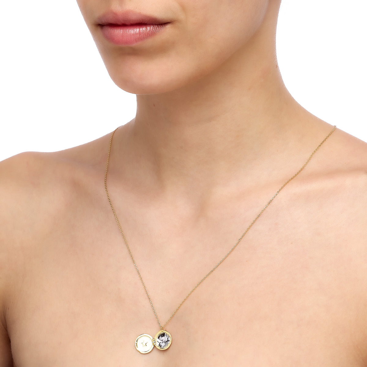 Mellonia | Pernambuco Necklace | White CZ | Gold Plated 925 Silver