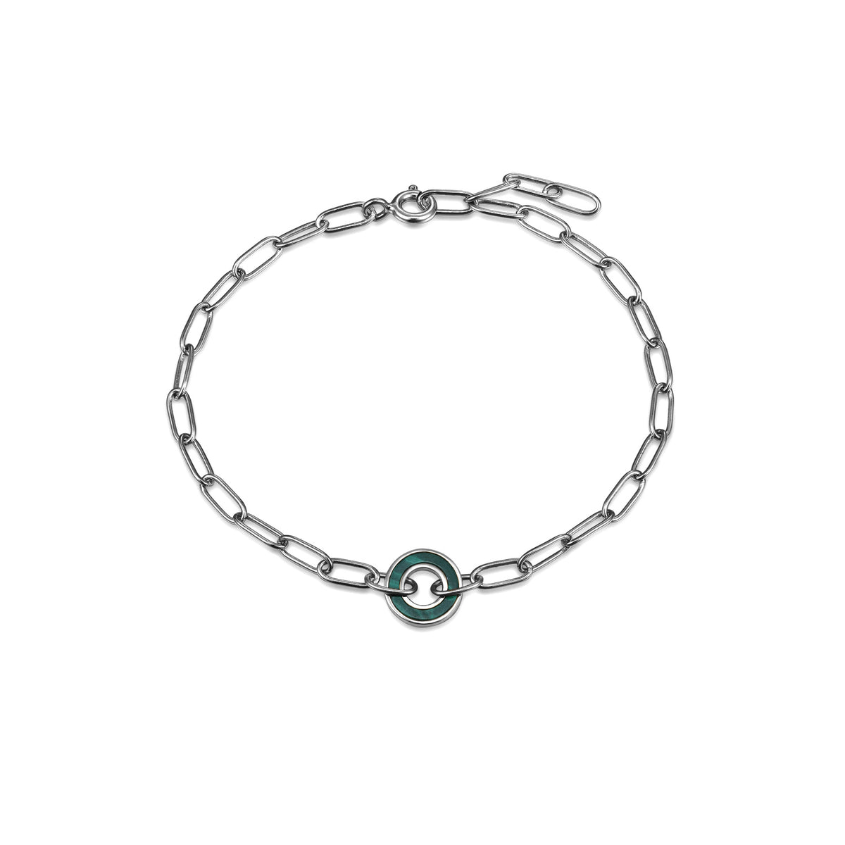 Mellonia | Tamarind Bracelet | Malachite | Black Rhodium Plated 925 Silver