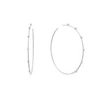 Poena | Amiata Earring | White CZ | White Rhodium Plated Steel Filled 925 Silver