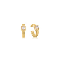 Mellonia | Citrus Earcuffs | Labradorite | Gold Plated 925 Silver