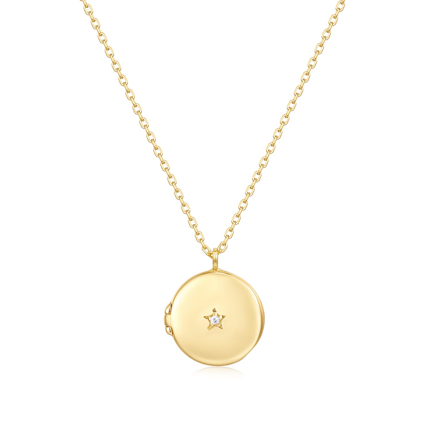 Mellonia | Pernambuco Necklace | White CZ | Gold Plated 925 Silver