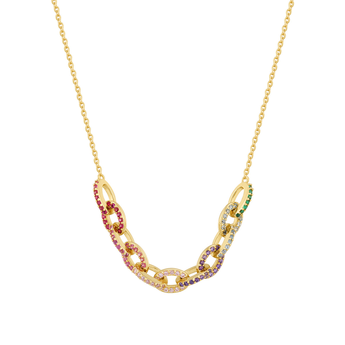 Egeria | Orchid Necklace | Multicolour | 14K Gold Plated 925 Silver