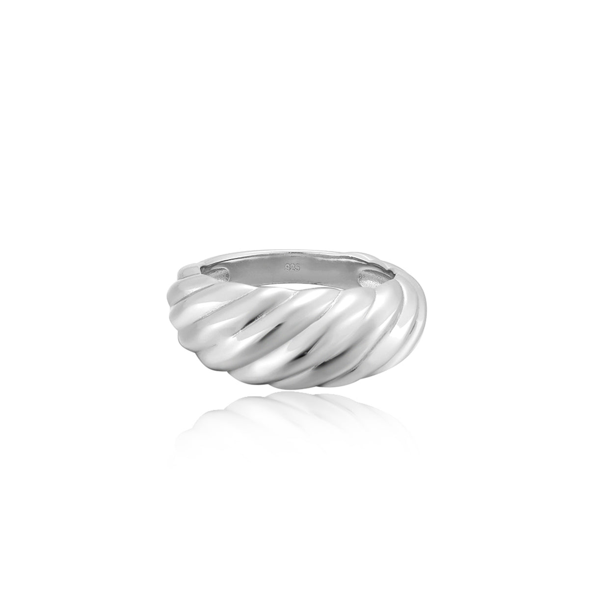 Poena | Nanda Devi Ring | White Rhodium Plated 925 Silver