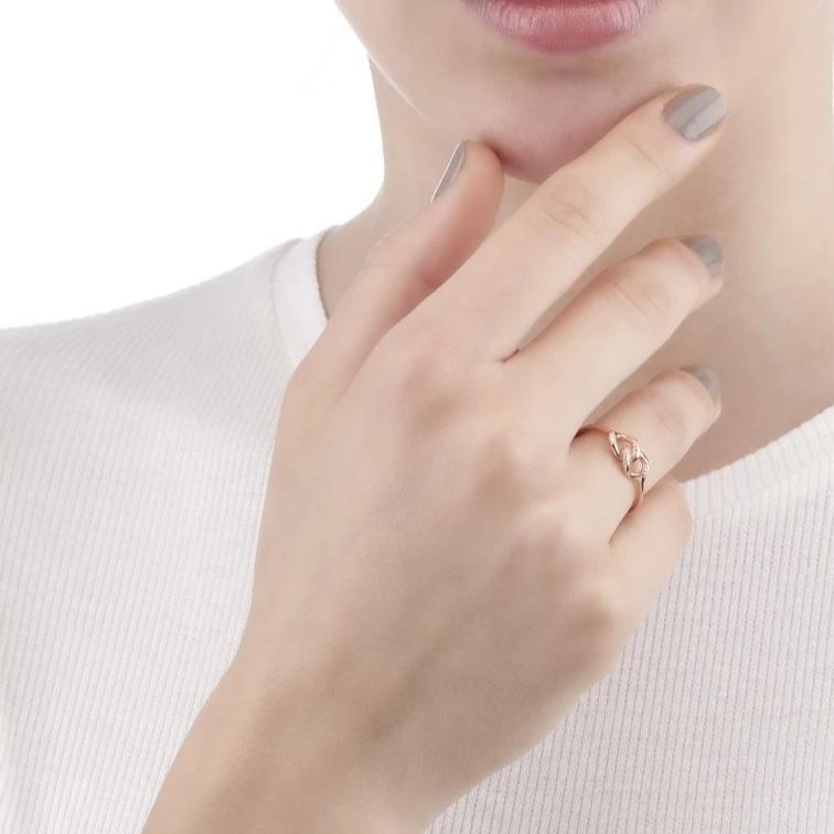 Bellona Bond Ring 925 Silver Rose Gold Plated Spirito Rosa