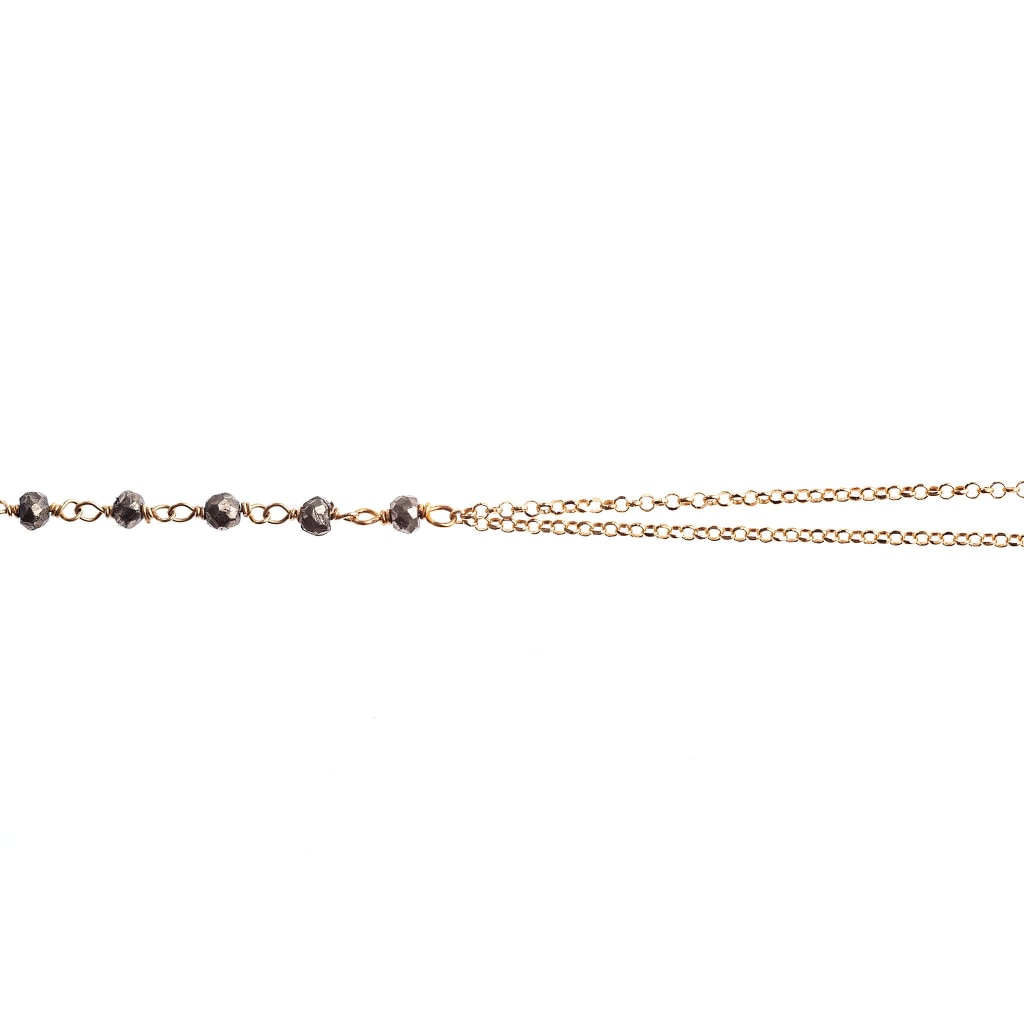 Corpus Ring Bracelet - Pyrite - Gold Plated Silver - Spirito Rosa | Βραβευμένα Κοσμήματα σε Απίστευτες Τιμές