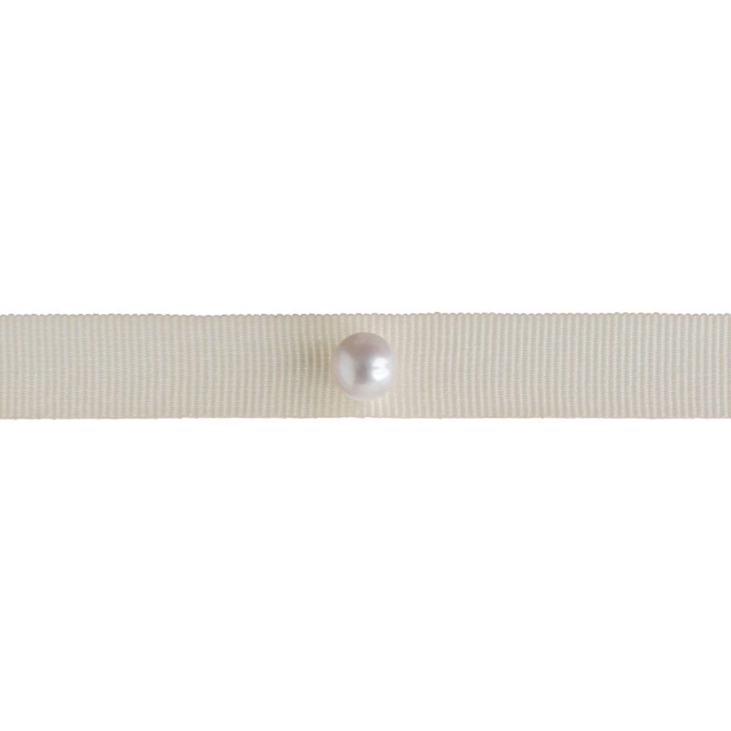 Omnia Solitaire Choker - White Pearl - Marengue White Ribbon - Spirito Rosa | Βραβευμένα Κοσμήματα σε Απίστευτες Τιμές