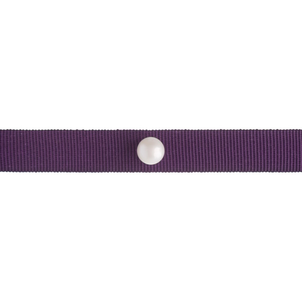 Omnia Solitaire Choker - White Pearl - Purple Ribbon - Spirito Rosa | Βραβευμένα Κοσμήματα σε Απίστευτες Τιμές
